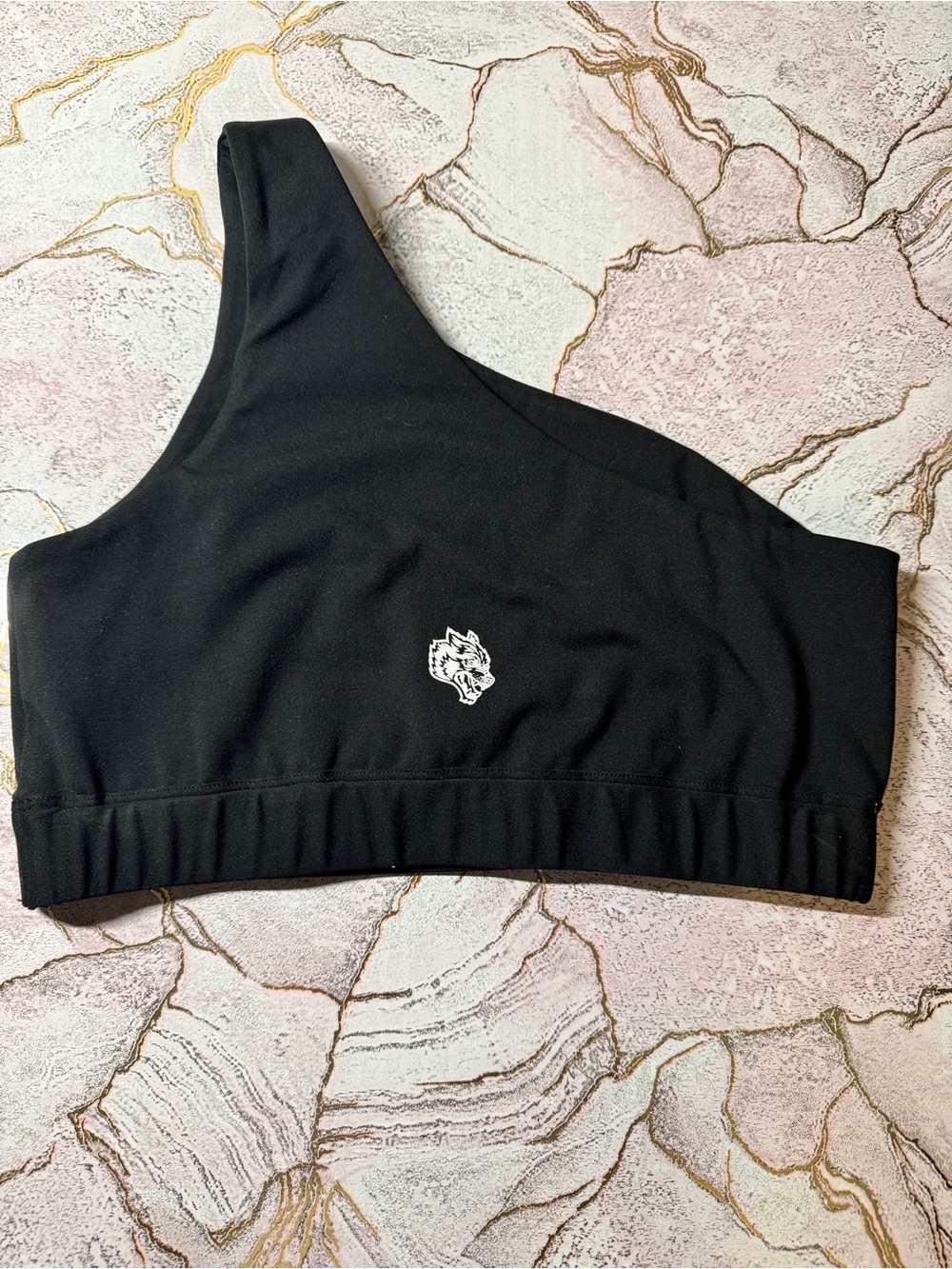 Darc Sport Black One-Shoulder Active Crop Top